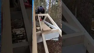 Assembling the canopy over the entrance 