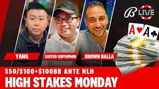 Monday High Stakes $50/$100 NLH - Live at the Bike