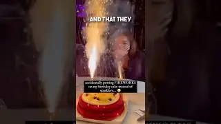 Accidentally putting FIREWORKS on a Birthday Cake 😳