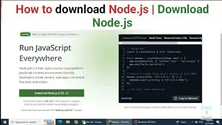 How to download Node.js | Download Node.js