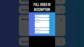 Accordion Menu with React & Tailwind 