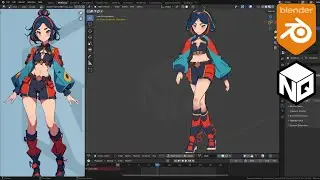 Blender 3D Quick Modeling Character For Game - Girl#01 - NhijQuang