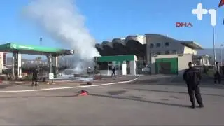 Doğalgaz istasyonu bomba gibi patladı
