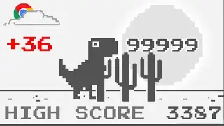 The 99999 In Dino T-Rex Game Was Close, But Cacti Stopped The Dinosaur's Run At A High Score Of 3387