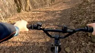Xmas present BMX. First ride in the forest.