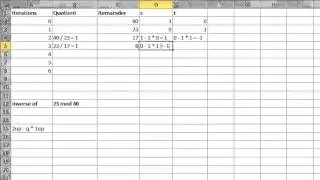 Extended Euclidean Algorithm