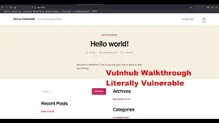 Cyber Security | Ethical Hacking | Pentesting Lab | Vulnhub |  Walkthrough |    Literally Vulnerable