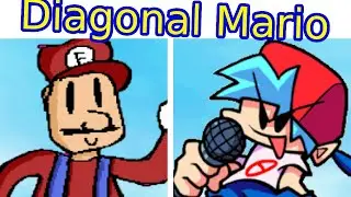 Friday Night Funkin' -VS Diagonal Mario - FNF MODS [VERY HARD] (Super Mario bros)