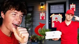 Hanging Pictures Of The Delivery Man On My Door Prank!