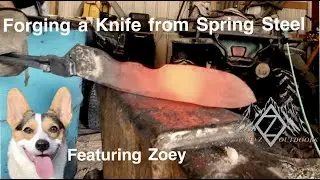Forging a Knife from Leaf Spring | Hand Forged | Recycled Steel