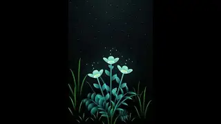 CSS Only Blossoming Flowers🌼 at Magical Night 🌃 🌟 [ Inspirational ]