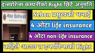 Life insurance Rights | Non Life insurance Rights |  IPO share market in Nepal | Nepali stock market
