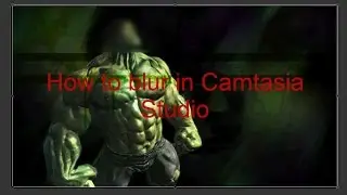 How to blur  the video in Camtasia studio