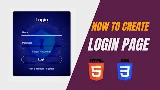Build a Modern Login Page with HTML & CSS | Easy Step-by-Step Guide