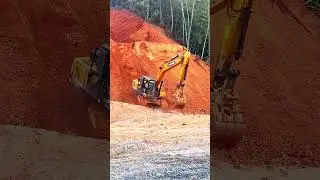 Excavator slope operation process