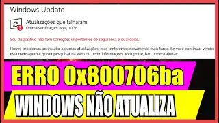 COMO RESOLVER o ERRO 0x800706ba no WINDOWS de FORMA RAPIDA