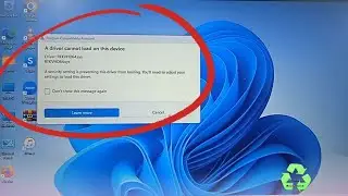 A driver cannot load on this device.A security setting is preventing this driver from loading