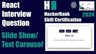 React Interview Question | Slide Show  / Text Carousel | React Tutorial | 2024 