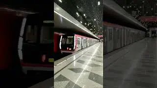Миниролик #153 Электропоезд 81-765/766/767.4 "МОСКВА-2019" на станции метро Некрасовка