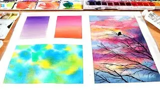 WATERCOLOR TUTORIAL: Wet in Wet Technique for Beginners