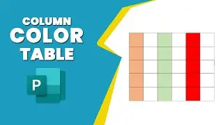 How to add column color of table in publisher