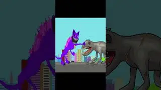 NEW TITAN GODZILLA CATNAP VS BEHEMOTH! Poppy Playtime 3 Cartoon Animation #shorts