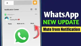 WhatsApp new update || WhatsApp Mute from notification update || WhatsApp features 2023