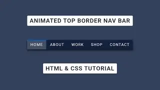 Learn How To Create A Creative Navigation Bar For Your Website Using HTML & CSS