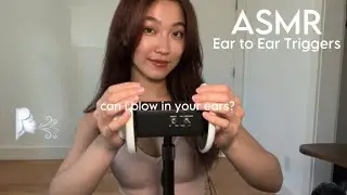 ASMR Ear to Ear Blowing 🌬️ Heavy Breathing in your Ears & Fuzzy Sounds for DEEP Brain Tingles ✨