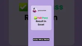 ✅️ Fail Pass Result in Excel 