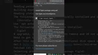 Use ‘! apt install figlet’ to install the figlet package on your colab.research.google VM
