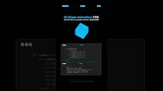 3D Shape Animation / Cube | CSS HTML | mzcode01🔥 