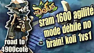 DOFUS SRAM 1600 AGILITÉ MODE DÉBILE FULL BURIN KOLI 1VS1 ROAD TO 4900 COTE