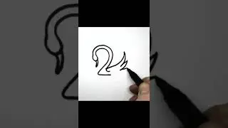 КАК нарисовать лебедя с цифры 2 