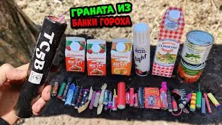 ✅🔥Сколько Взрывов ПЕТАРД выдержит БАНКА?🔴 ПЕТАРДА vs ЕДА💣ТОП 30 ПЕТАРД в ЕДЕ🔴Лучшая Пиротехника