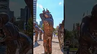 A-maze-ing Laughter sculpture in Morton Park, Vancouver 