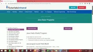 Java hello world program | java first program hello world | java hello world example