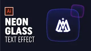NEON Glass effect design illustrator tutorial