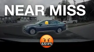 NEAR MISS - Jetta runs stop sign