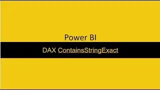 DAX ContainsStringExact Power BI