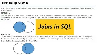 JOINS in SQL Server with EXAMPLES