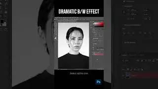 Create dramatic B/W portrait effects using Photoshop #photoshoptutoria #photoshoptutorial
