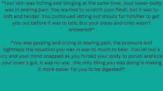 (Requested) Being digested by your lover  Fatal Vore Audio POV