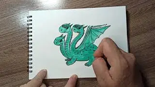 Змей Горыныч, как нарисовать красками и карандашами.