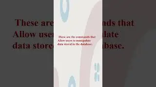 DML COMMANDS IN SQL #SQL #DBMS #RDBMS #interview