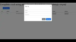 Complete crud in php+jquery+bootstrap+sweetalertjs