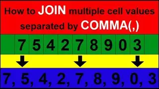 How to join multiple cells values saperated by comma 