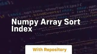 numpy array sort index