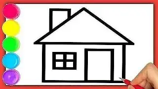 House drawing for kids | Easy Step by step | house drawing for competition