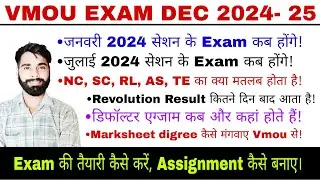VMOU January 2024 Session Exam Date Declared | VMOU Exam update, VMOU Exam City Change / assignment